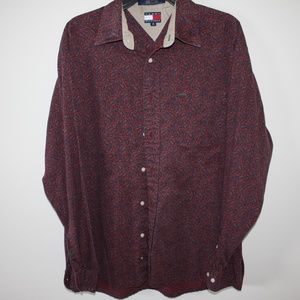 Vintage Tommy Hilfiger 1990 Burgundy Shirt